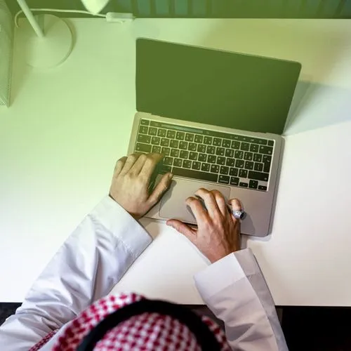 Professional using a Laptop